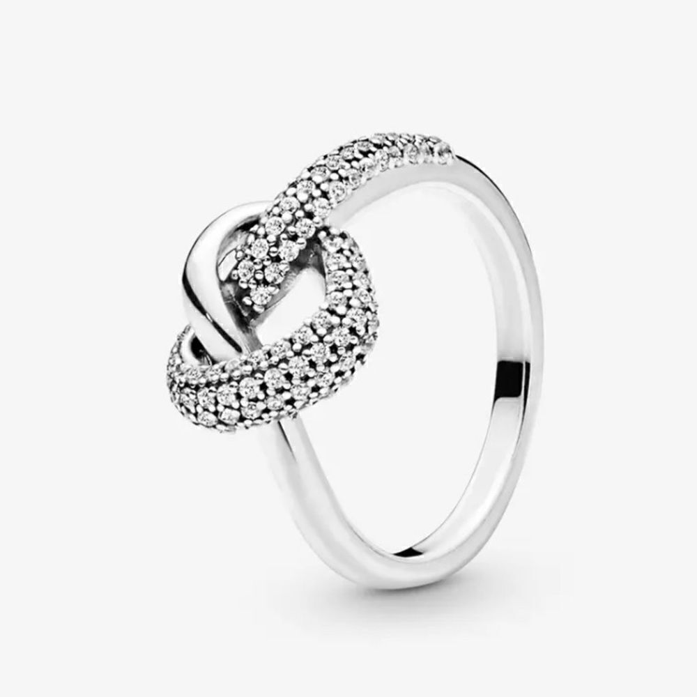 𝅺STERLING Silver Knotted Heart Ring Size 7